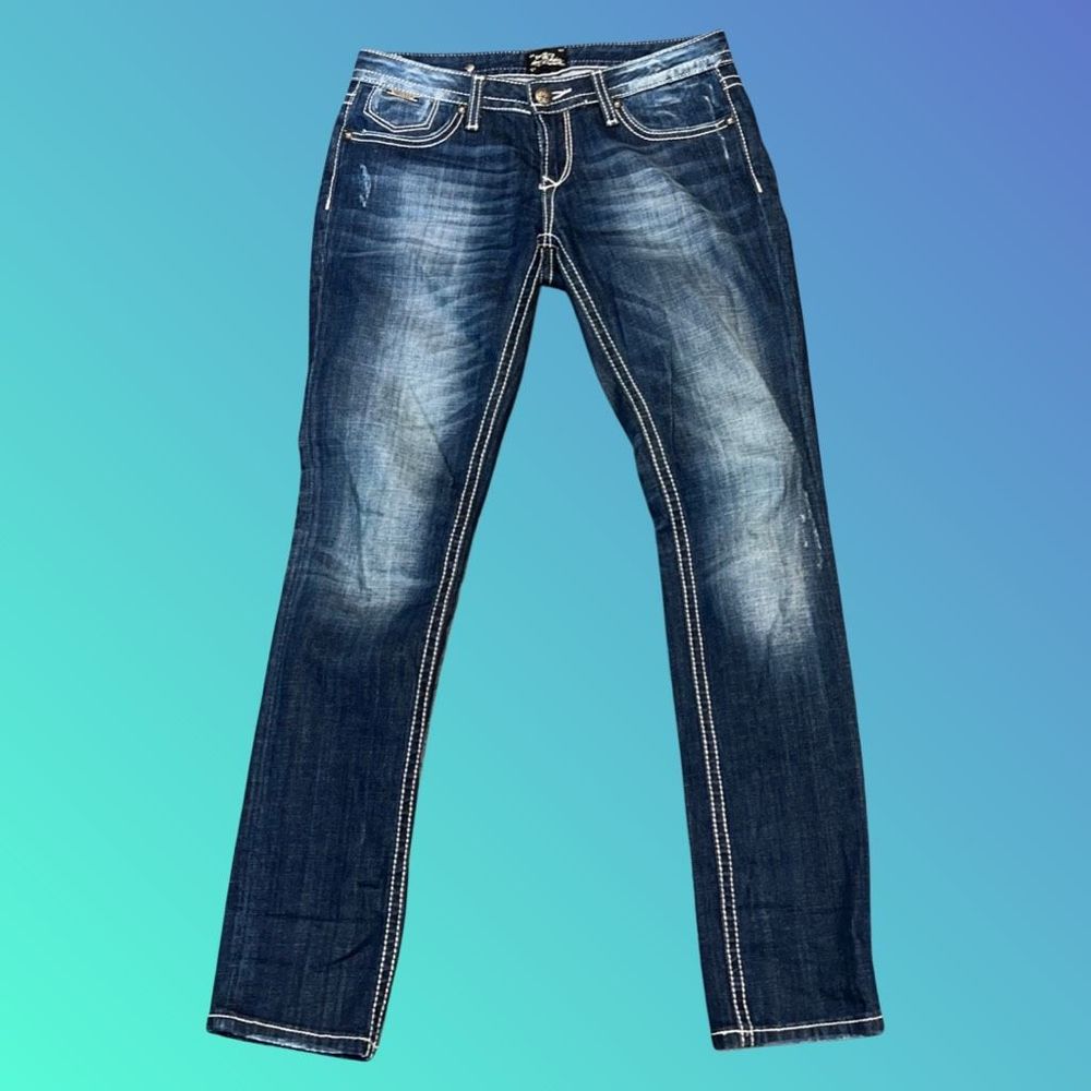 ReRock Express Women's Skinny Jeans - Dark Blue